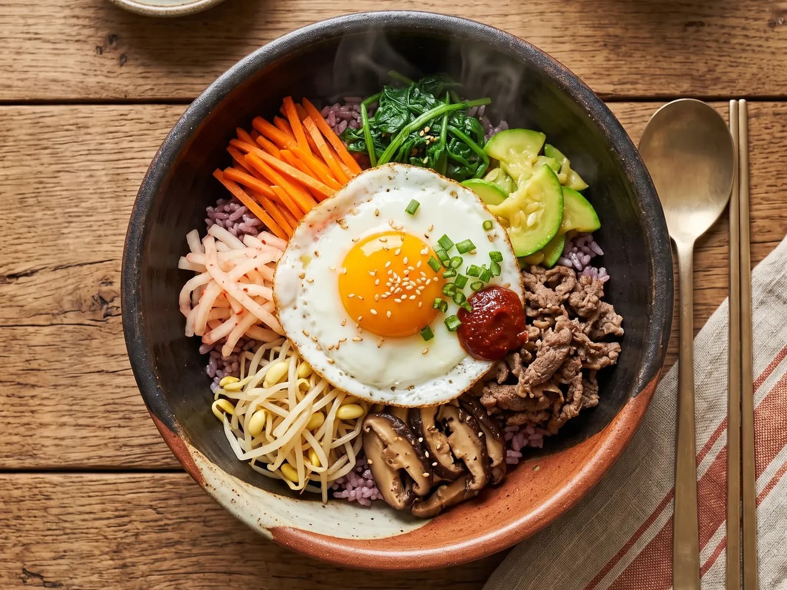 Summer Bibimbap with Radish Salad