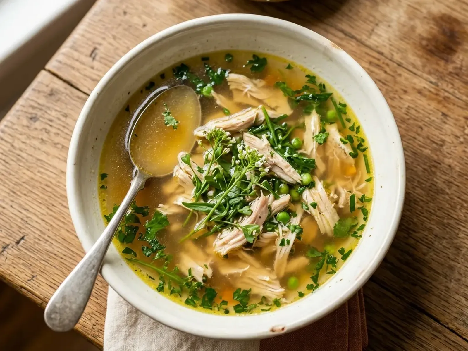 Spring Herb Chicken Soup